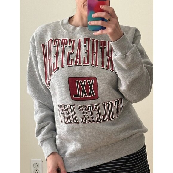Vintage Gray Northeastern Huskies Athletic Dept. Crew Neck Sweatshirt Sz S/M - Picture 1 of 4